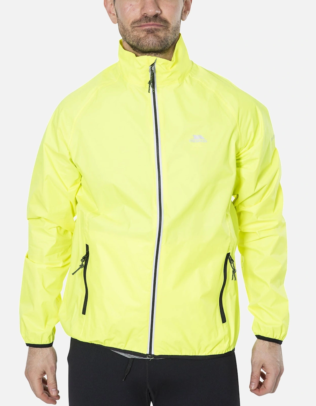 Mens Retract Hi-Vis Reflective Waterproof Packaway Jacket - Yellow, 7 of 6