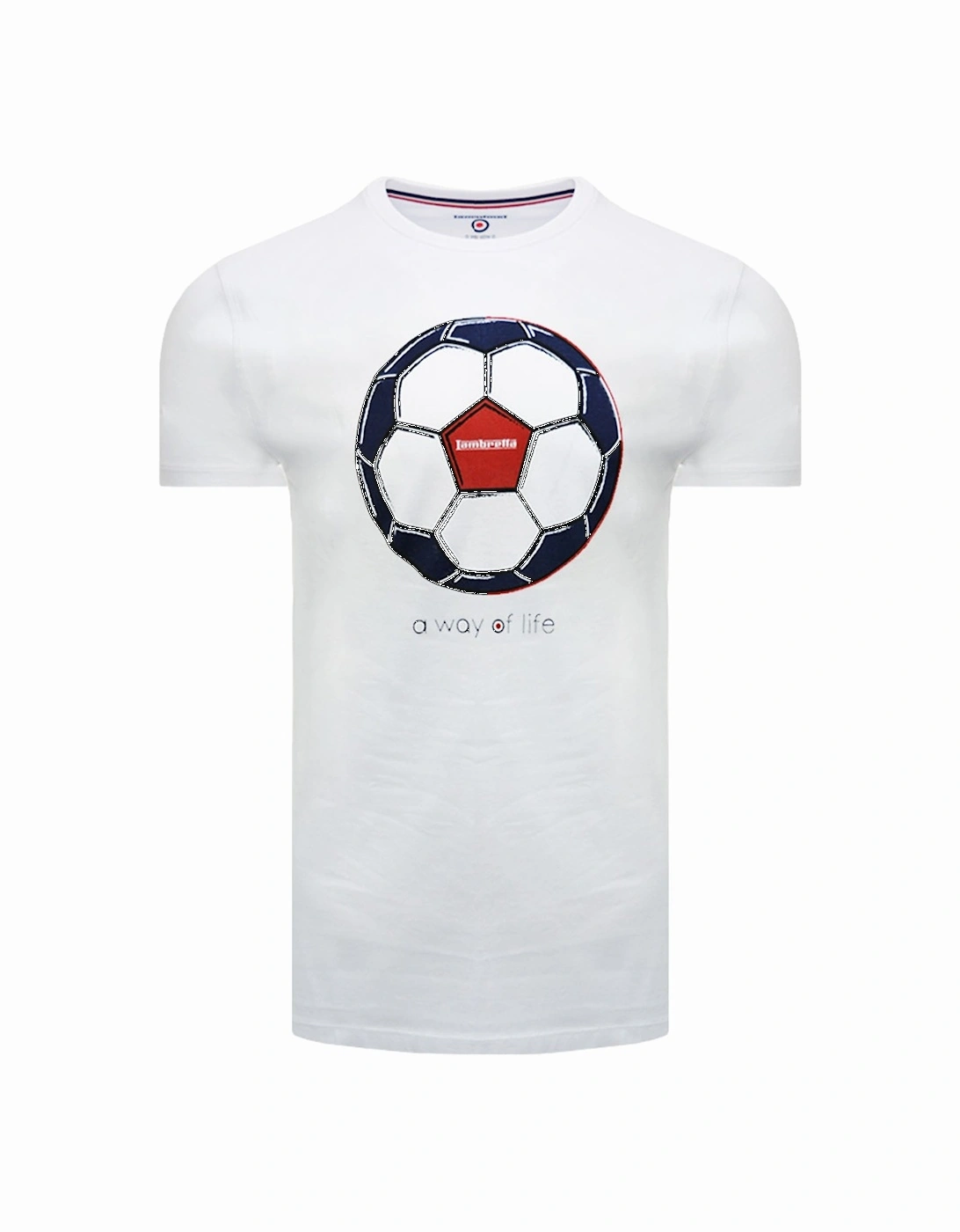 Mens Big & Tall King Size Football T-Shirt Tee - White, 2 of 1
