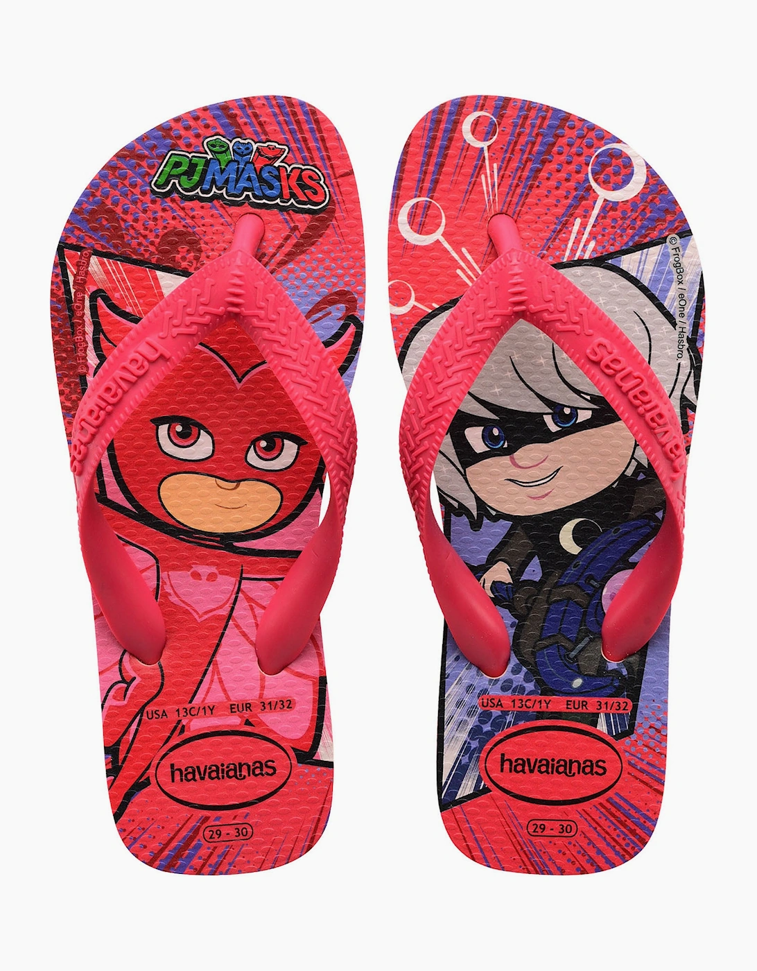 Havaianas Boys Pink 'S Top Pj Masks Flip Flops - Size: 3 - 4 Uk Kids