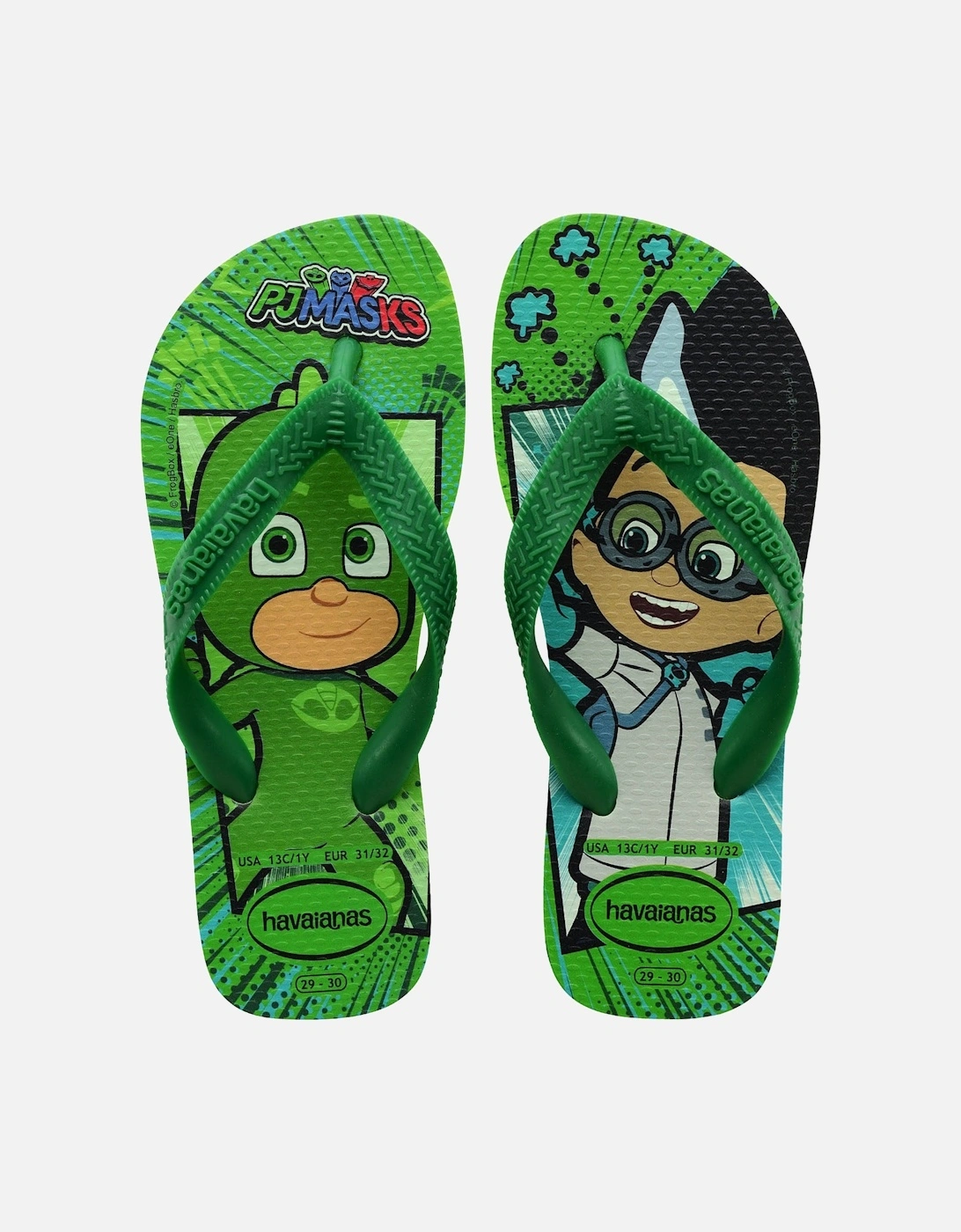Havaianas Boys Green 'S Top Pj Masks Flip Flops - : 12K Kids