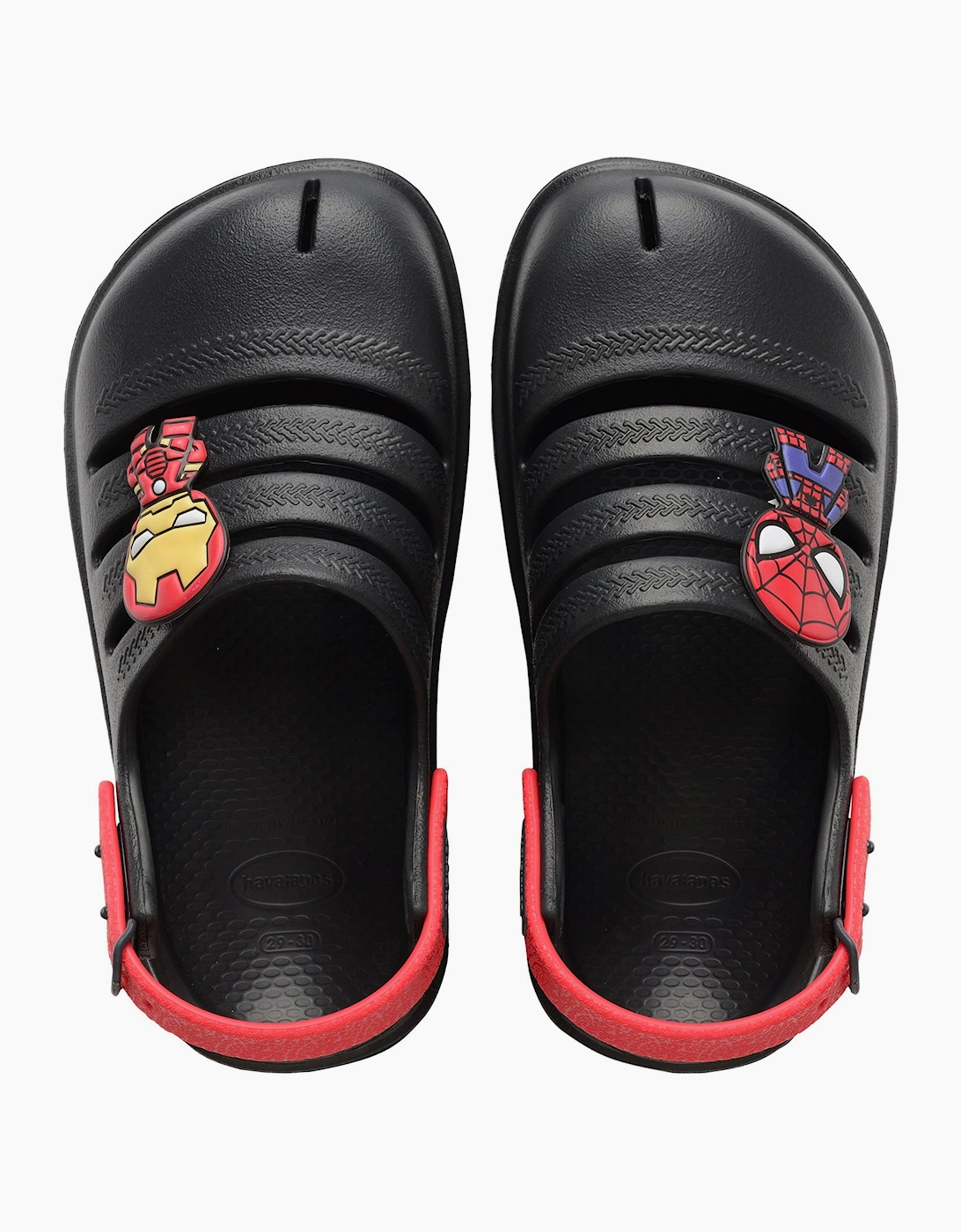 Boy's Havaianas Kids Childrens Marvel Clogs - Black/Black - Size: 1 - 2 uk
