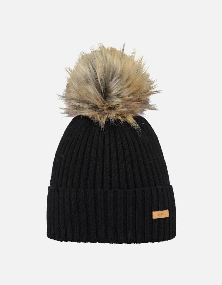 Womens Augusti Faux Fur Pom Pom Bobble Hat