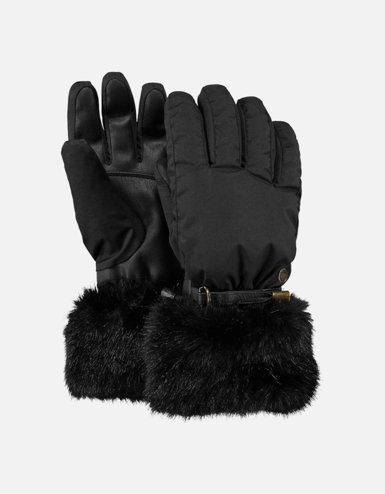 Womens Empire Waterproof Faux Fur Skiing Gloves