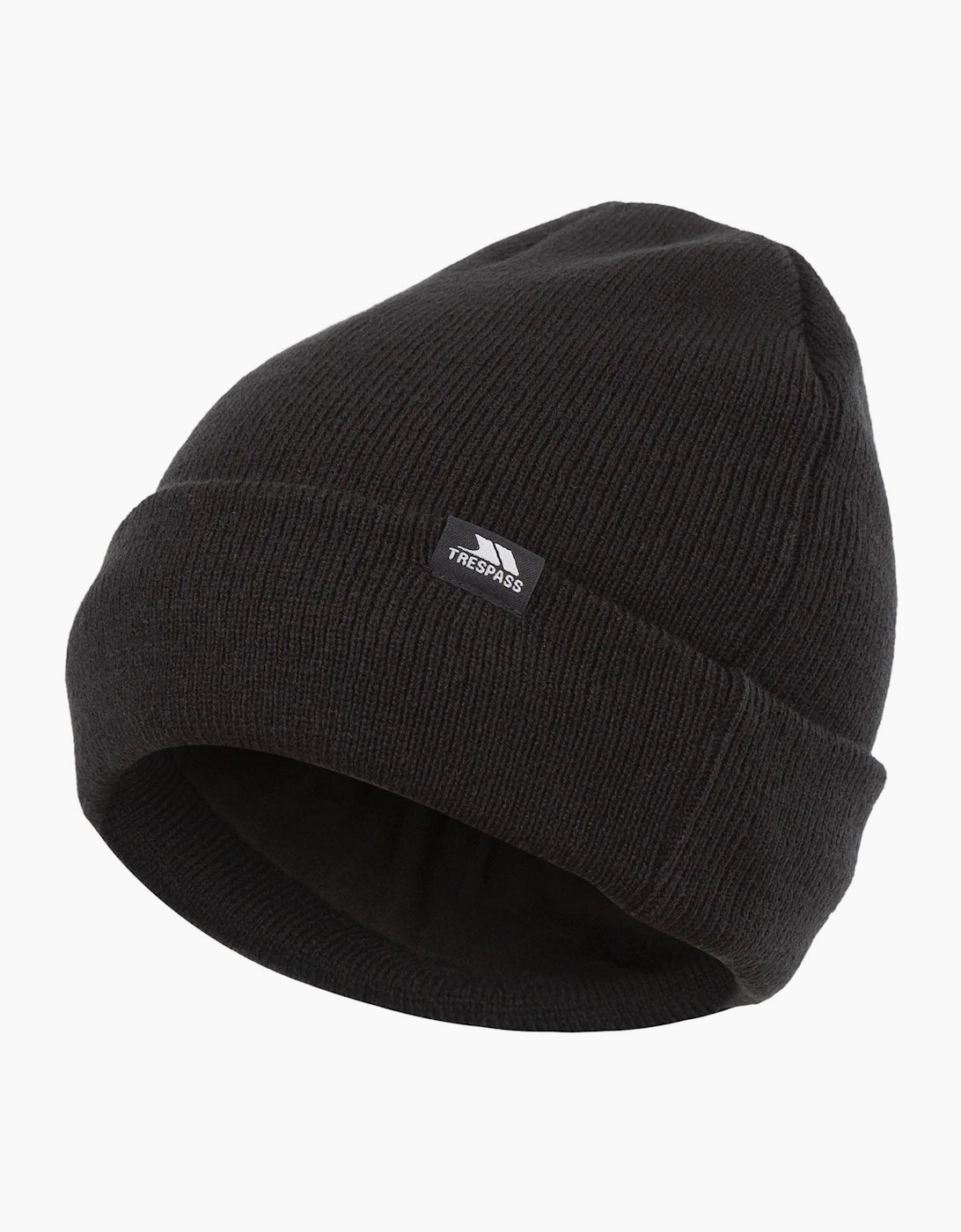 Trespass Men's Black Unisex Littlebrook Thinsulate Fleece Lined Beanie Hat - Size: One Size