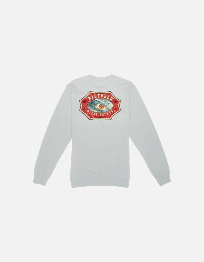 Mens Ocean Brewed Crew Neck Sweatshirt - Grey