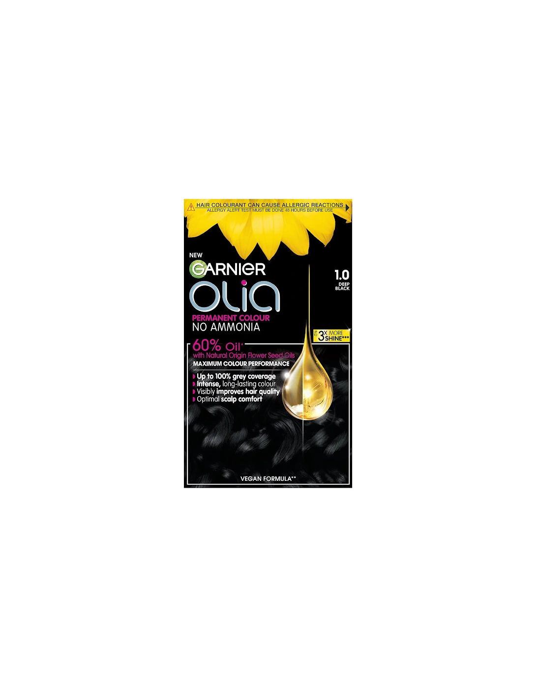 Olia Permanent Hair Dye - 1.0 Deep Black, 2 of 1