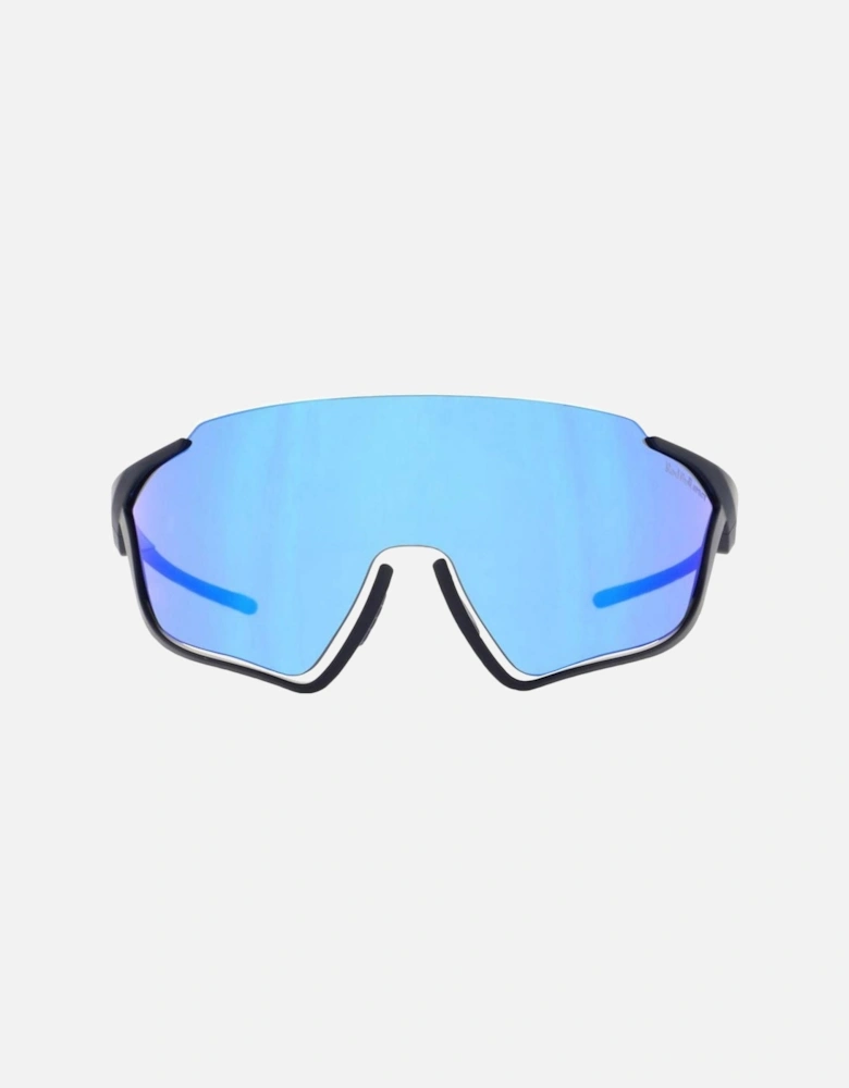 Unisex Pace Smoked Mirror Lense Sunglasses - Matte Blue