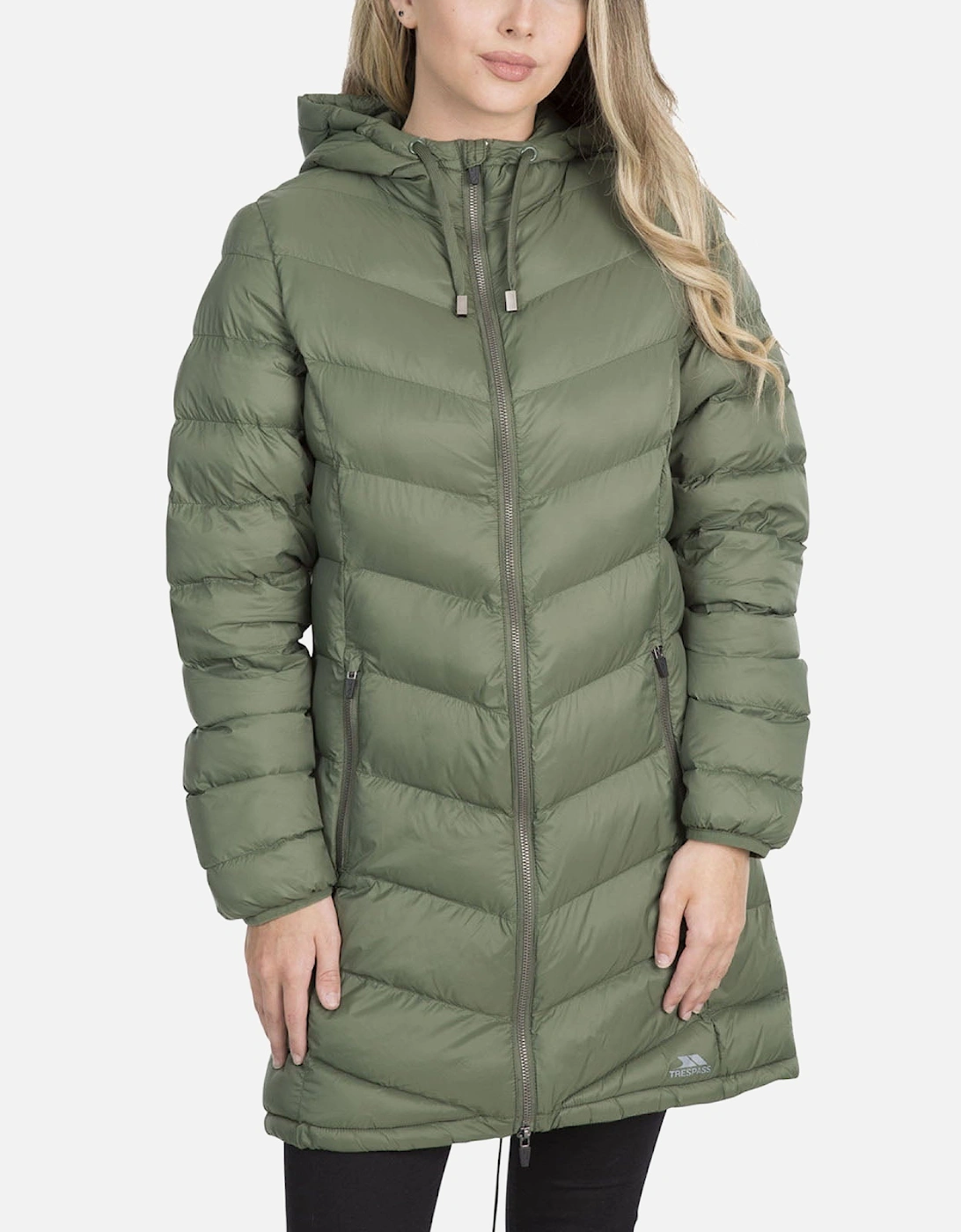 Womens Rianna Long Padded Jacket, 2 of 1