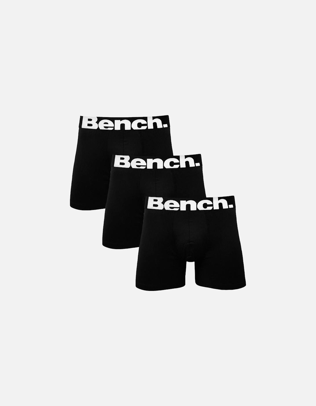 Mens Talwar 3 Pack Elasticated Boxer Shorts - Black, 2 of 1