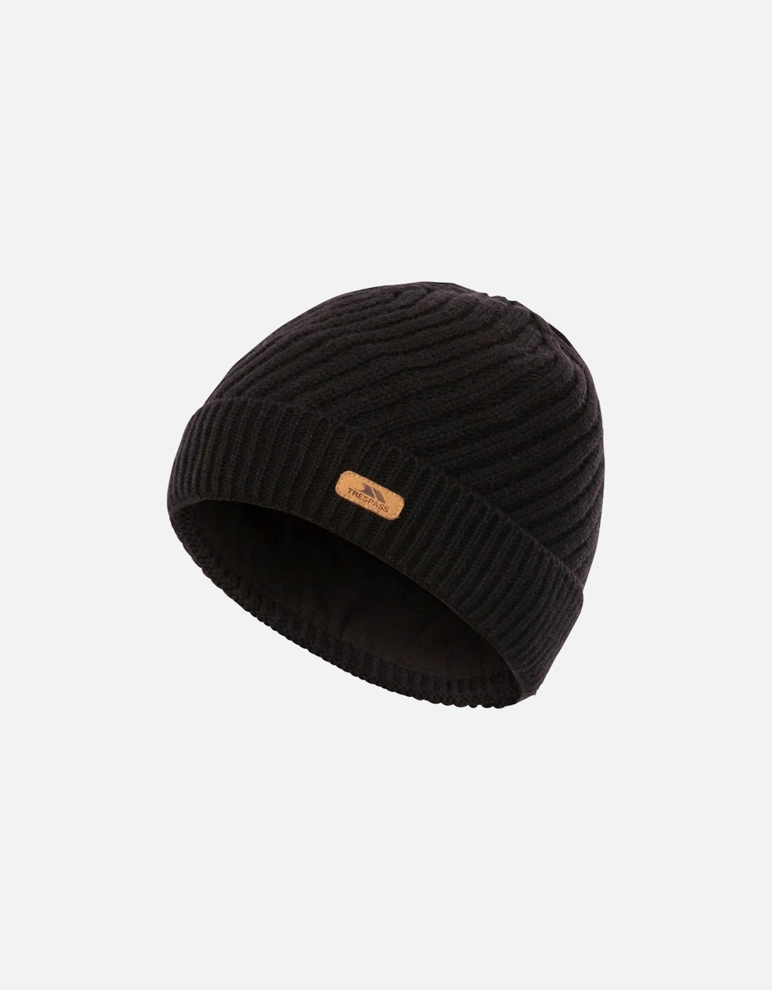Trespass Women's Black Twisted Fleece Lined Beanie Hat - Size: One Size