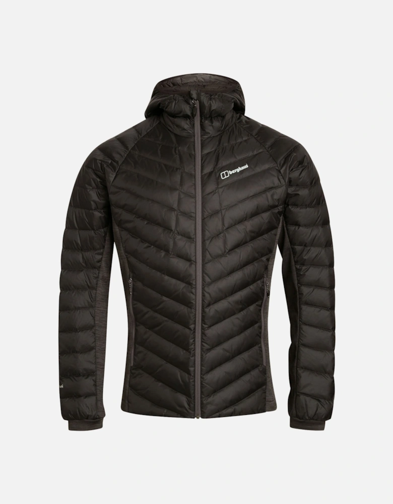 Mens Tephra Hooded Padded Down Jacket - Black