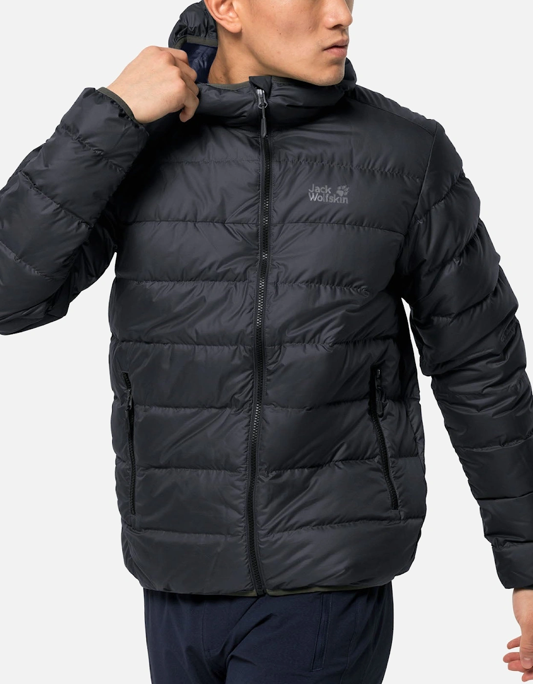 Mens Helium Windproof Water Repellent Down Jacket Black, 4 of 3