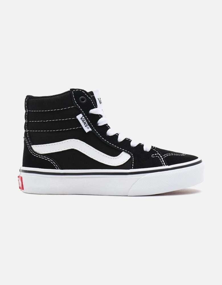 Kids Filmore Hi High Top Lace Up Trainers - Black/White