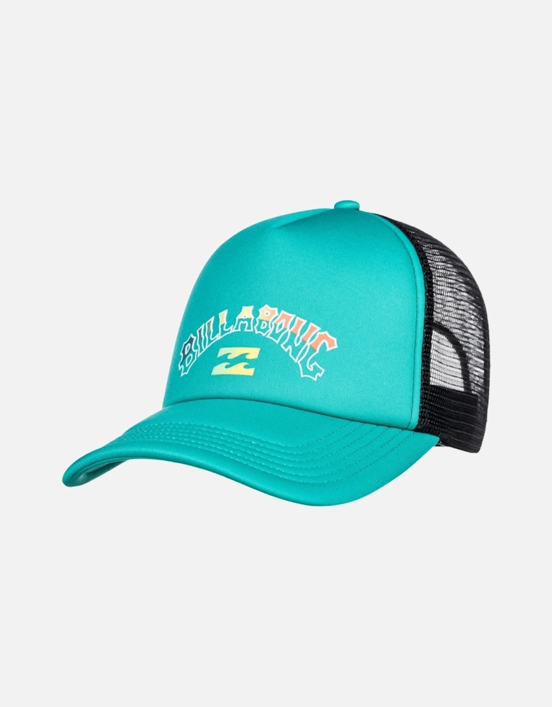 Mens Podium Curved Visor Snapback Trucker Cap