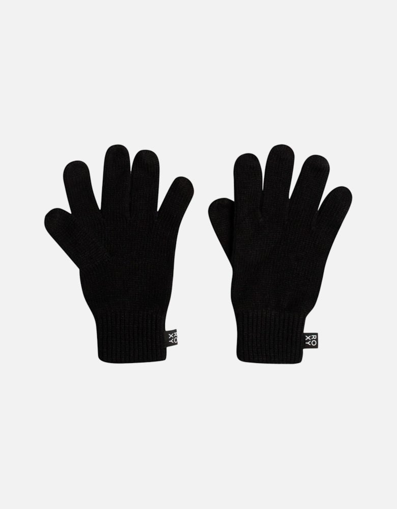 Womens Island Fox Knitted Gloves - Anthracite
