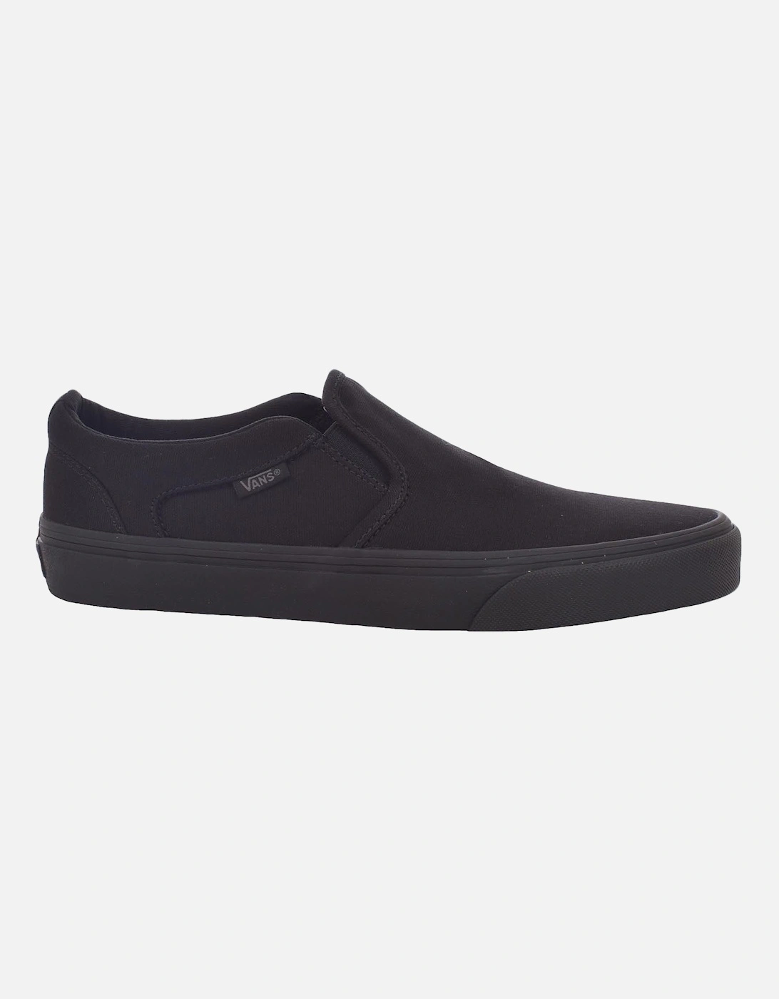Mens Asher Canvas Trainers - Black, 5 of 4