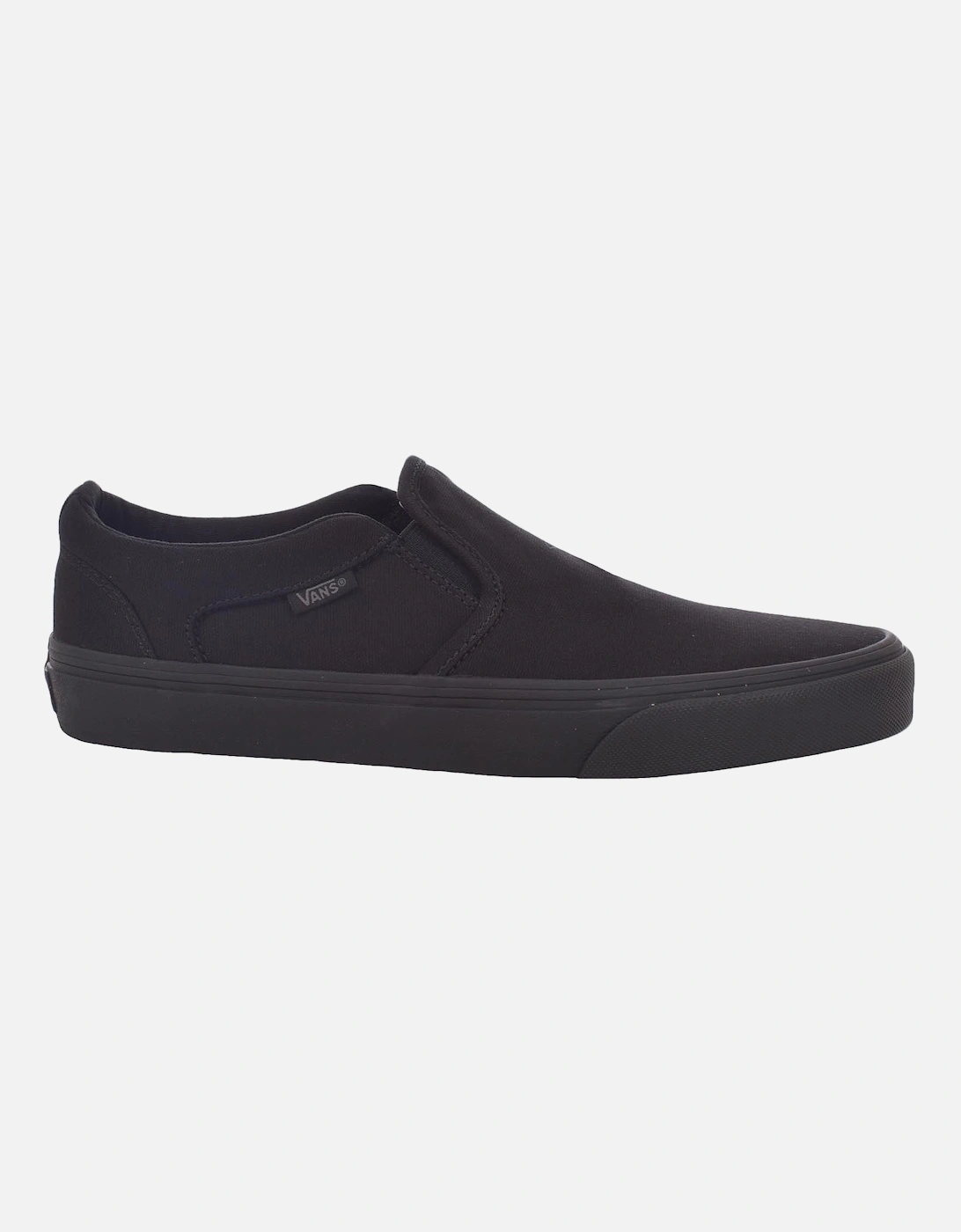 Mens Asher Canvas Trainers - Black, 2 of 1