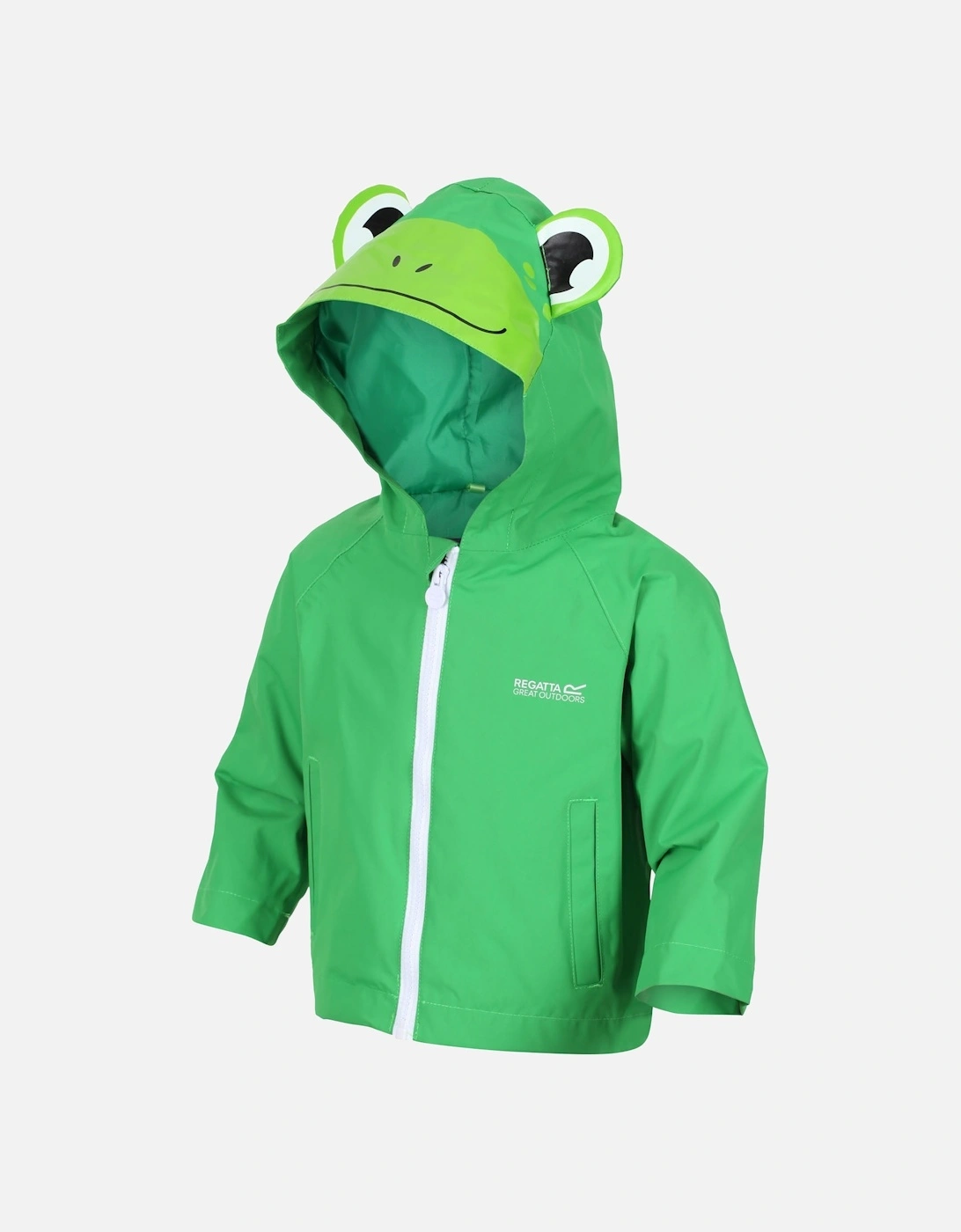 Kids Animal Print Hooded Waterproof Jacket