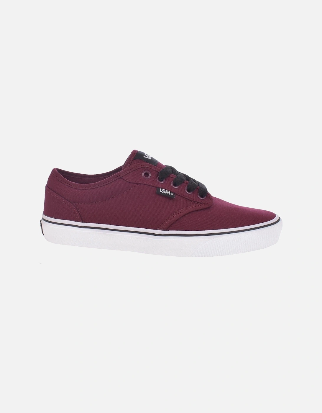 Mens Atwood Canvas Trainers - Oxblood/White, 5 of 4