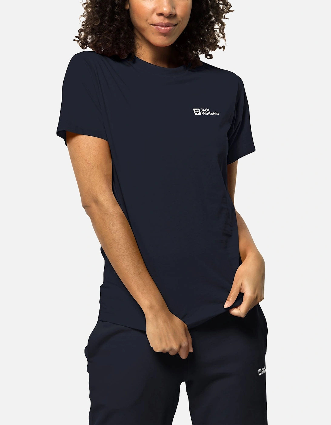 Jack Wolfskin Women's Navy Essential Cotton T-Shirt  10/8 S