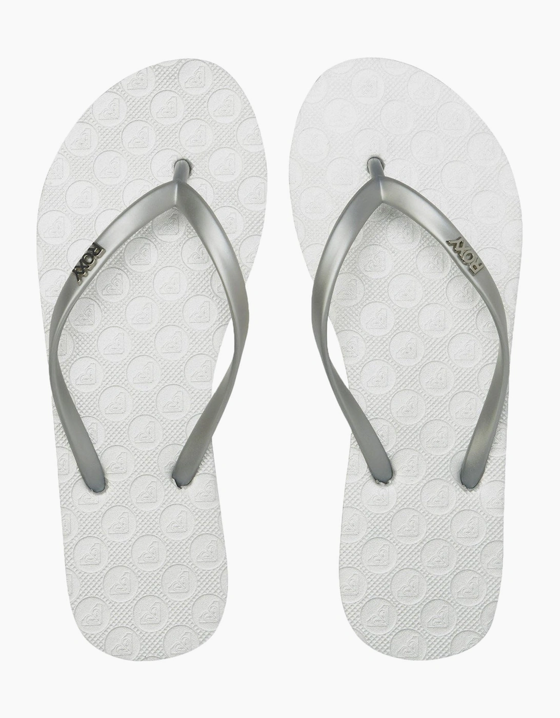 Women's Roxy Womens Viva IV Summer Sandals Flip Flops - Silver - Size: 8