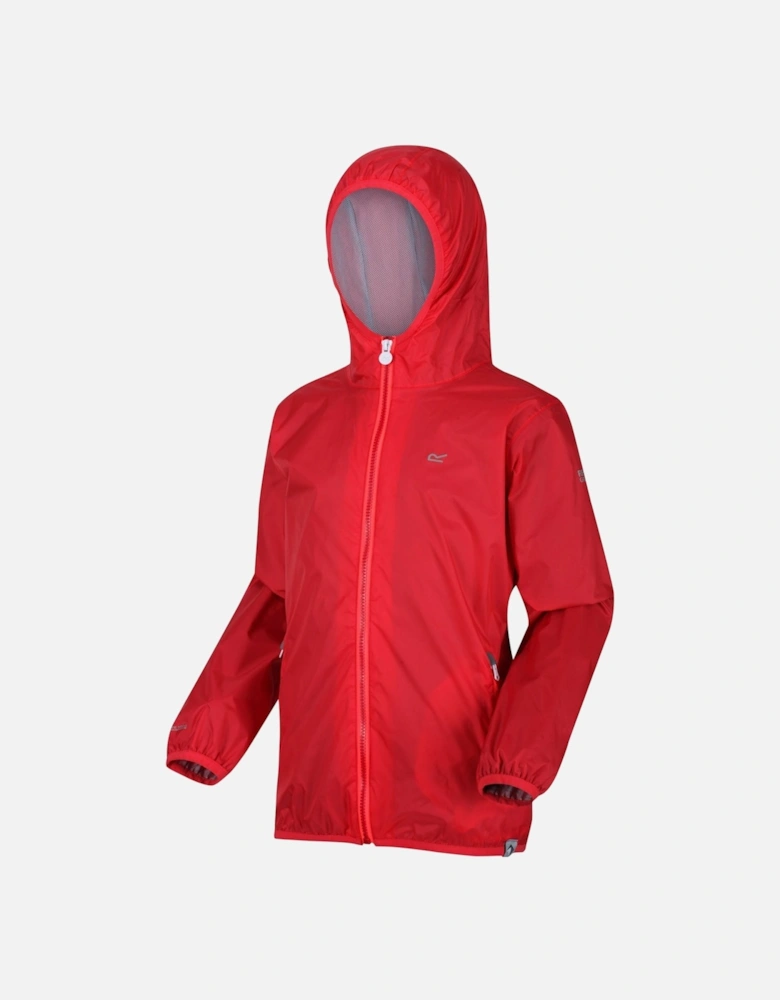 Kids Lever II Waterproof Packaway Walking Jacket - Coral