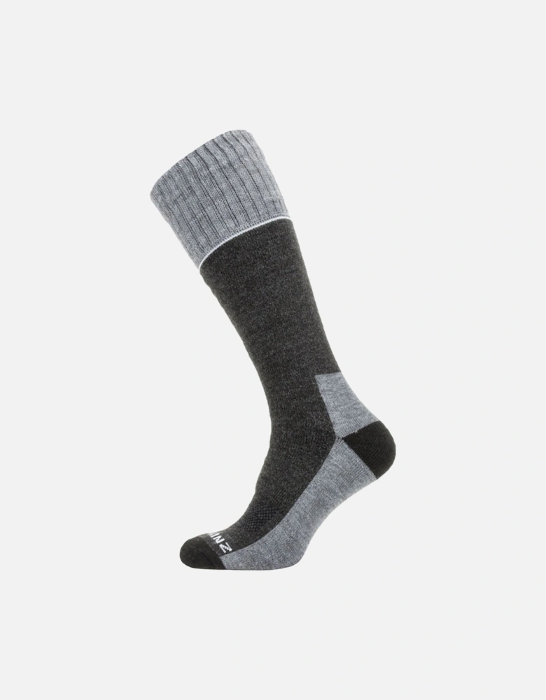 Solo Quick Drying Temperature Regulating Knee Length Sock - Black/Grey