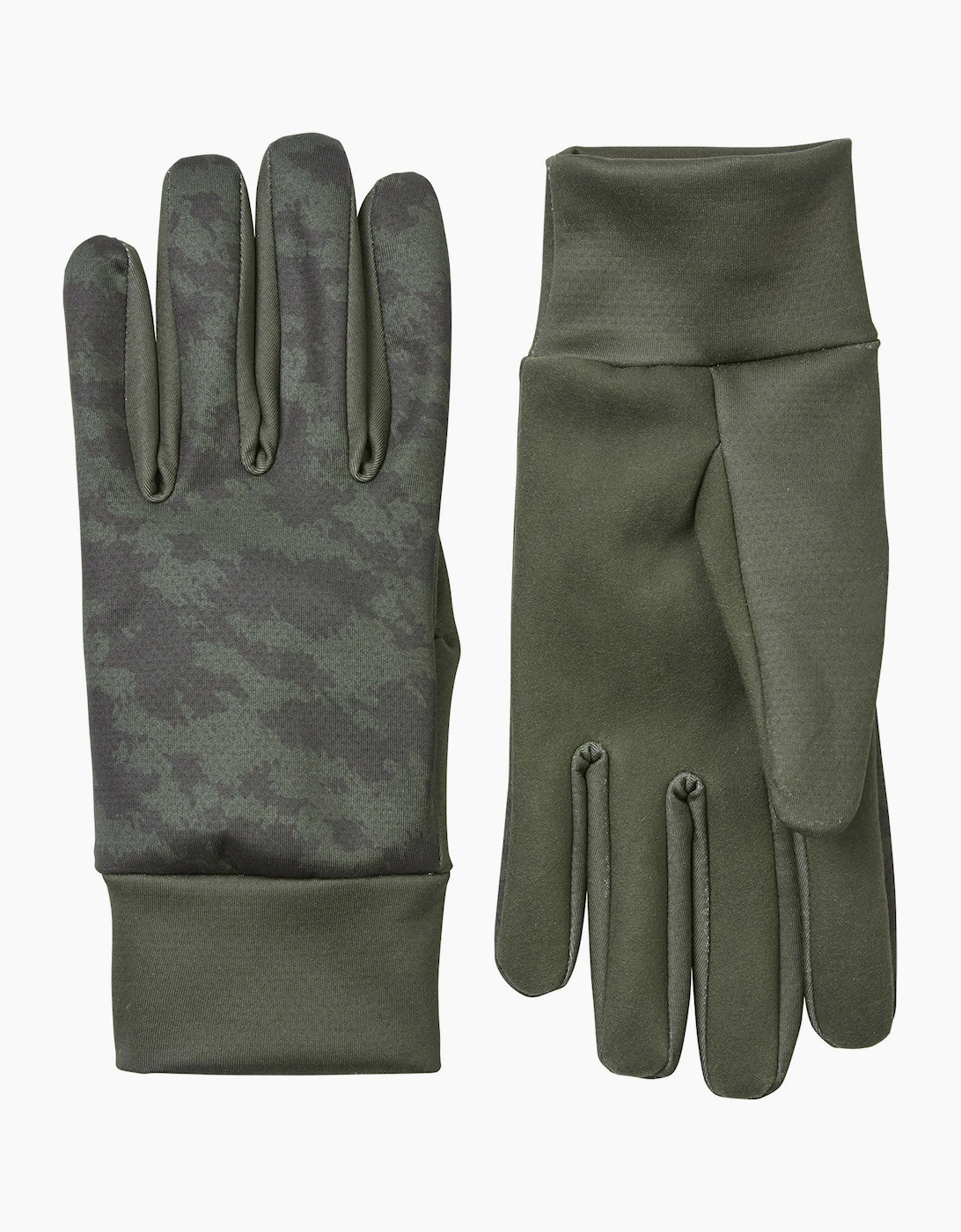 Sealskinz Men's Green Unisex Ryston Water Repellent Print Nano Fleece Gloves  Xl