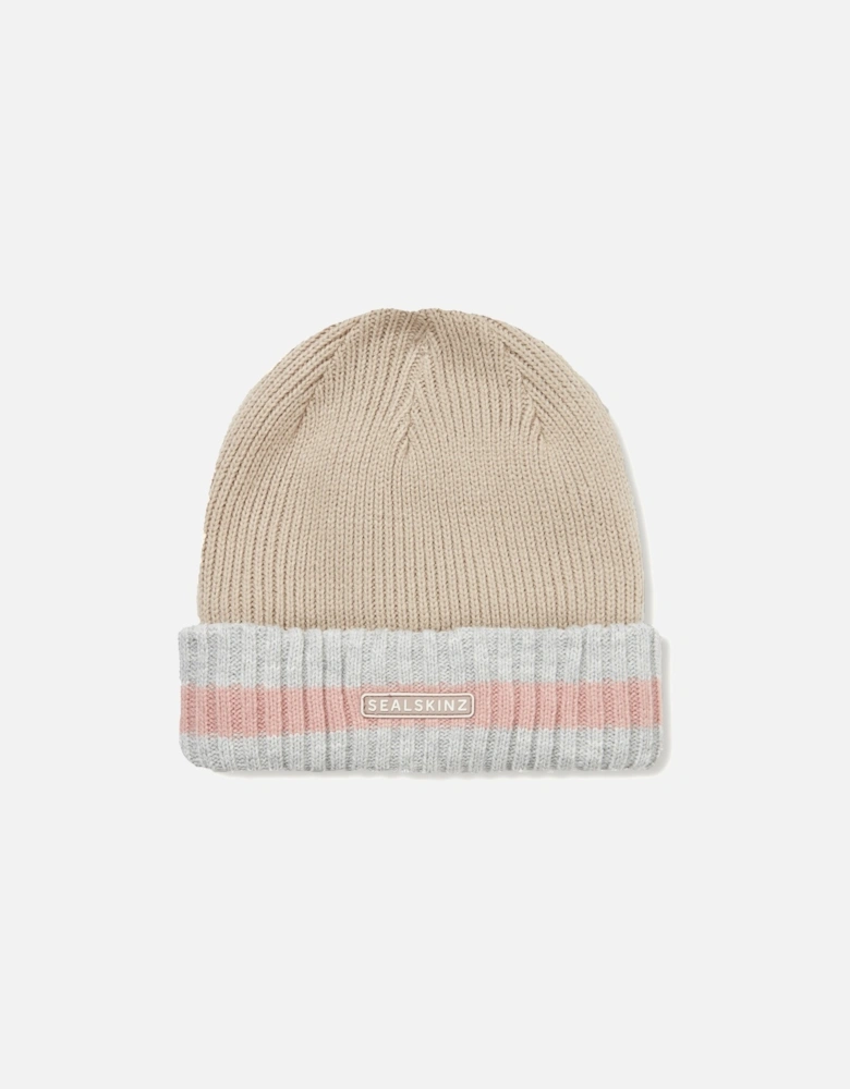 Unisex Holkham Waterproof Striped Roll Cuff Beanie