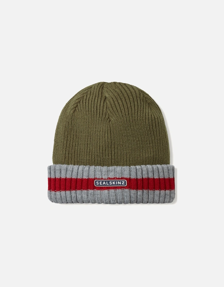 Unisex Holkham Waterproof Striped Roll Cuff Beanie