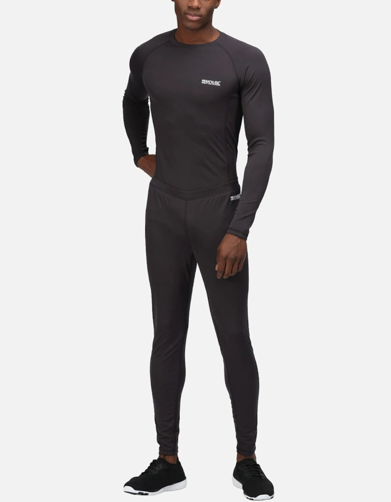 Mens Bamley Compression Baselayer Bottoms And Top Set - Ash