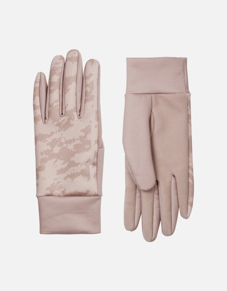 Womens Ryston Water Repellent Print Nano Fleece Gloves - Pink