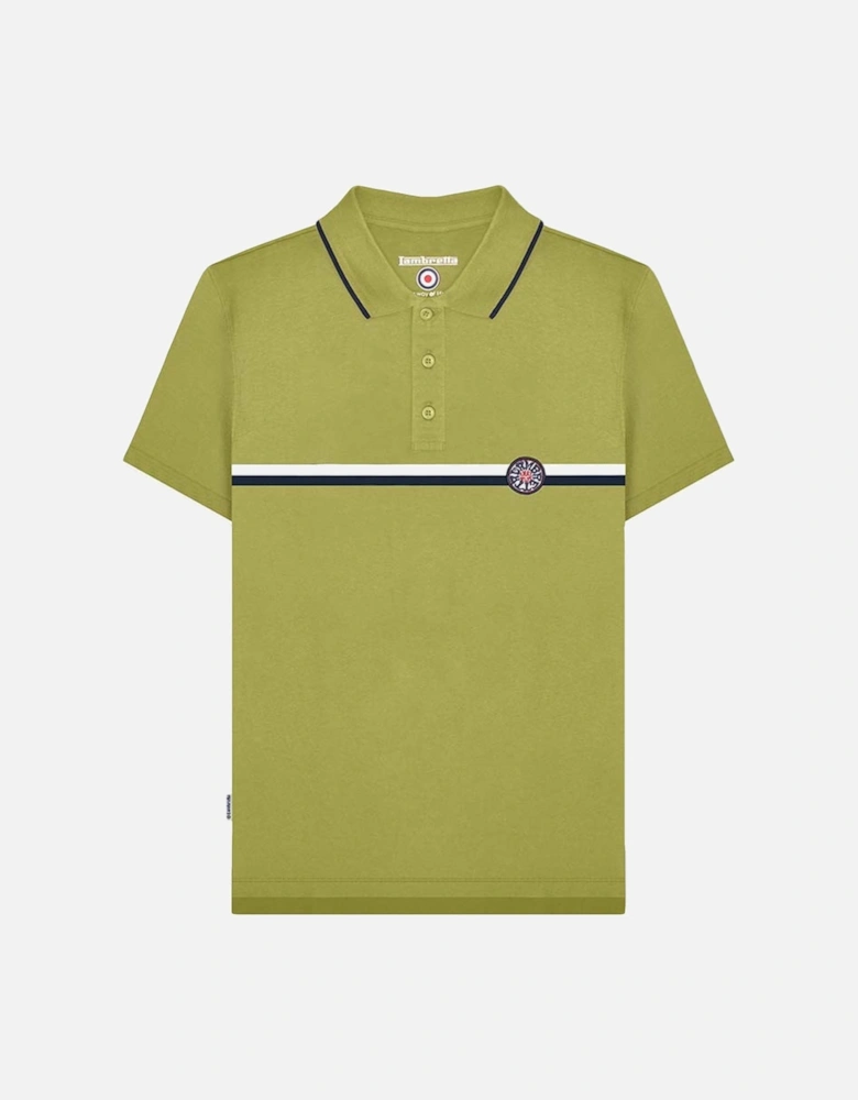 Mens Badge Logo Short Sleeve Cotton Polo Shirt