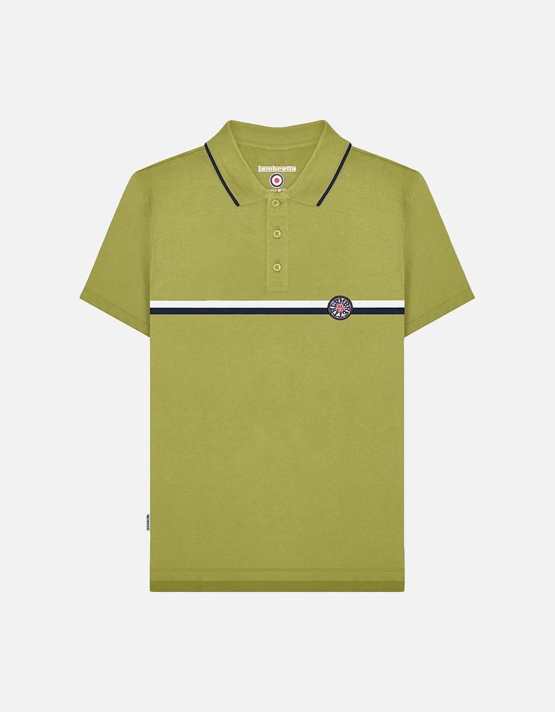Mens Badge Logo Short Sleeve Cotton Polo Shirt, 4 of 3