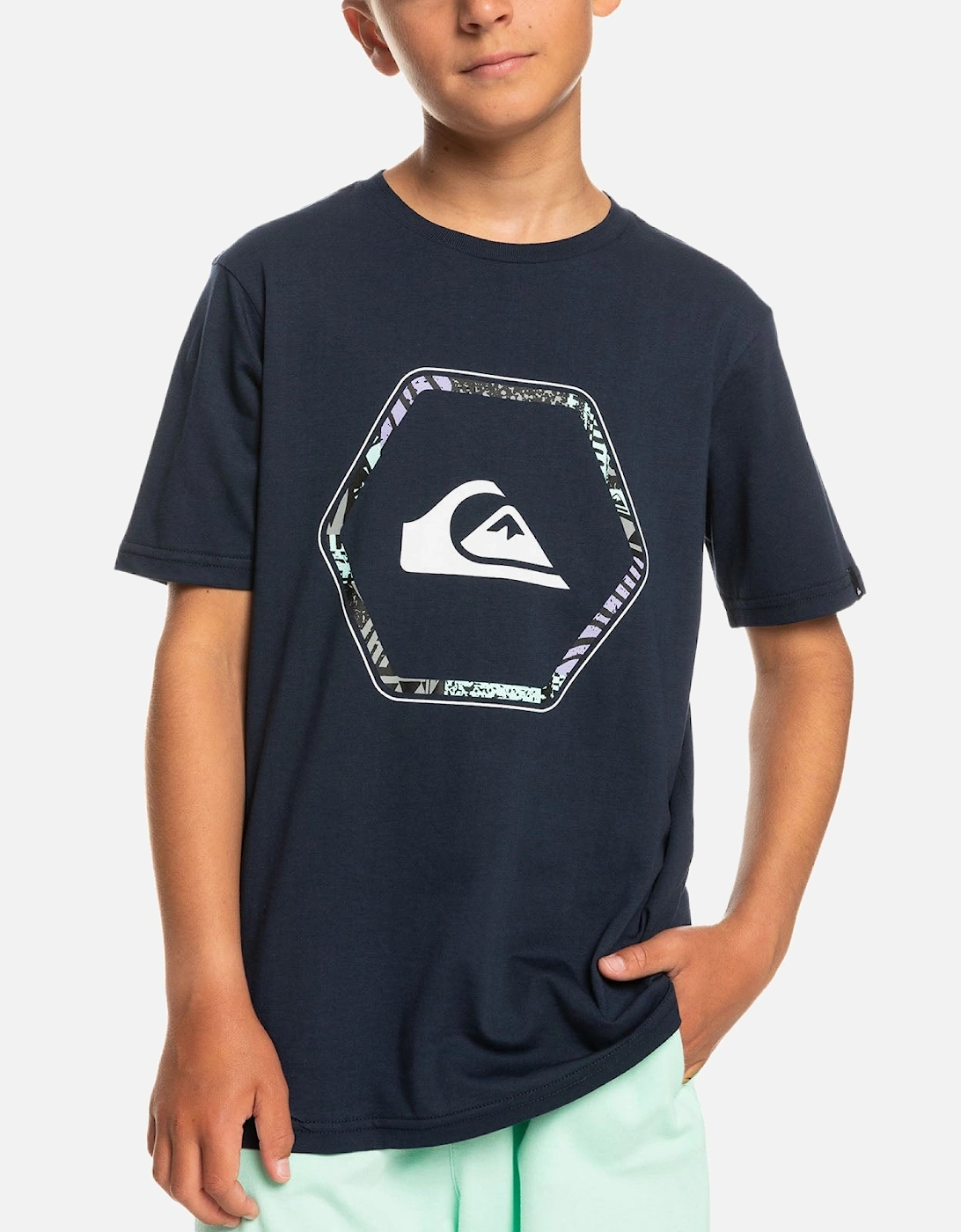 Kids In Shapes Crew Neck Cotton T-Shirt