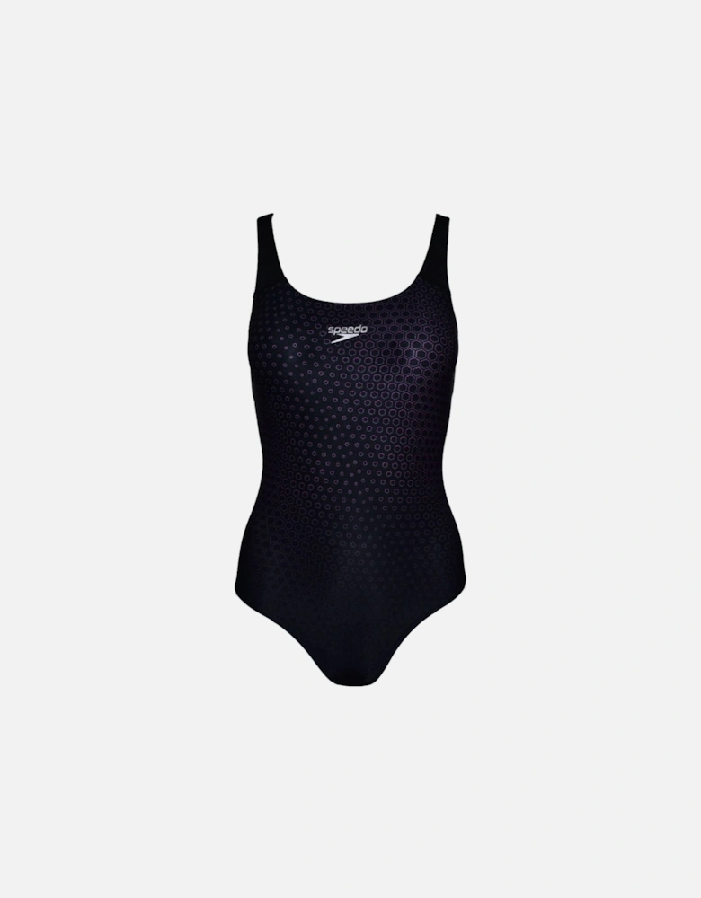 Womens Placement Digital Powerback One Piece Swimming Costume