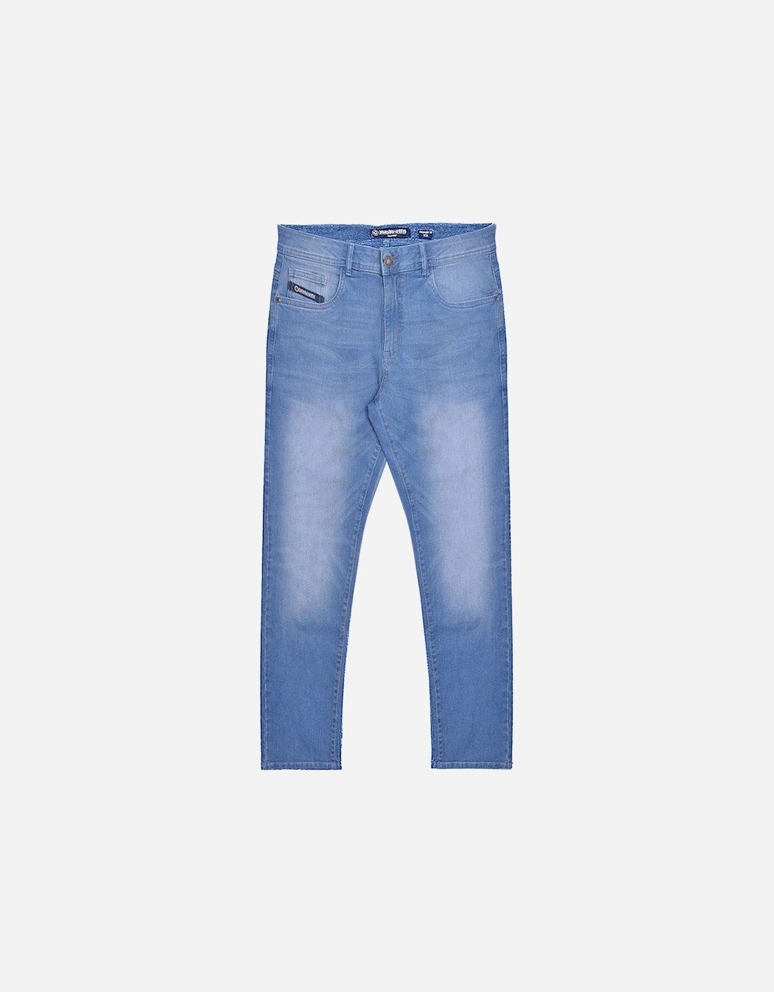 Mens Chester Straight Fit Denim Jeans - Light Blue, 6 of 5