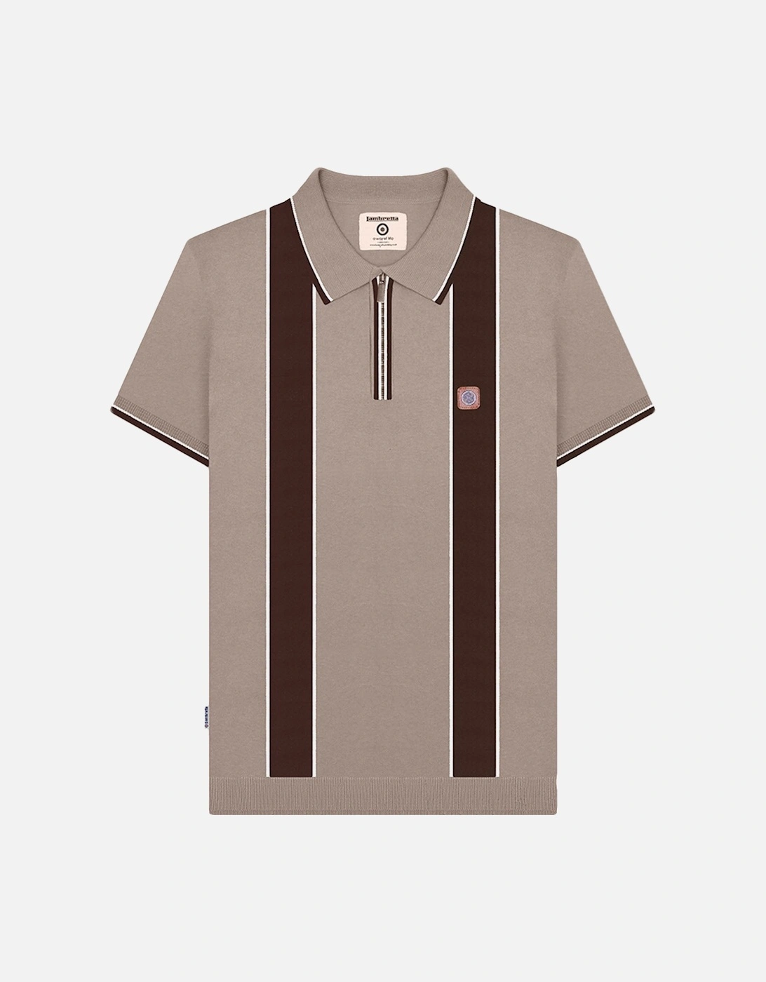 Mens Corsico 1/4 Zip Short Sleeve Polo Shirt, 4 of 3