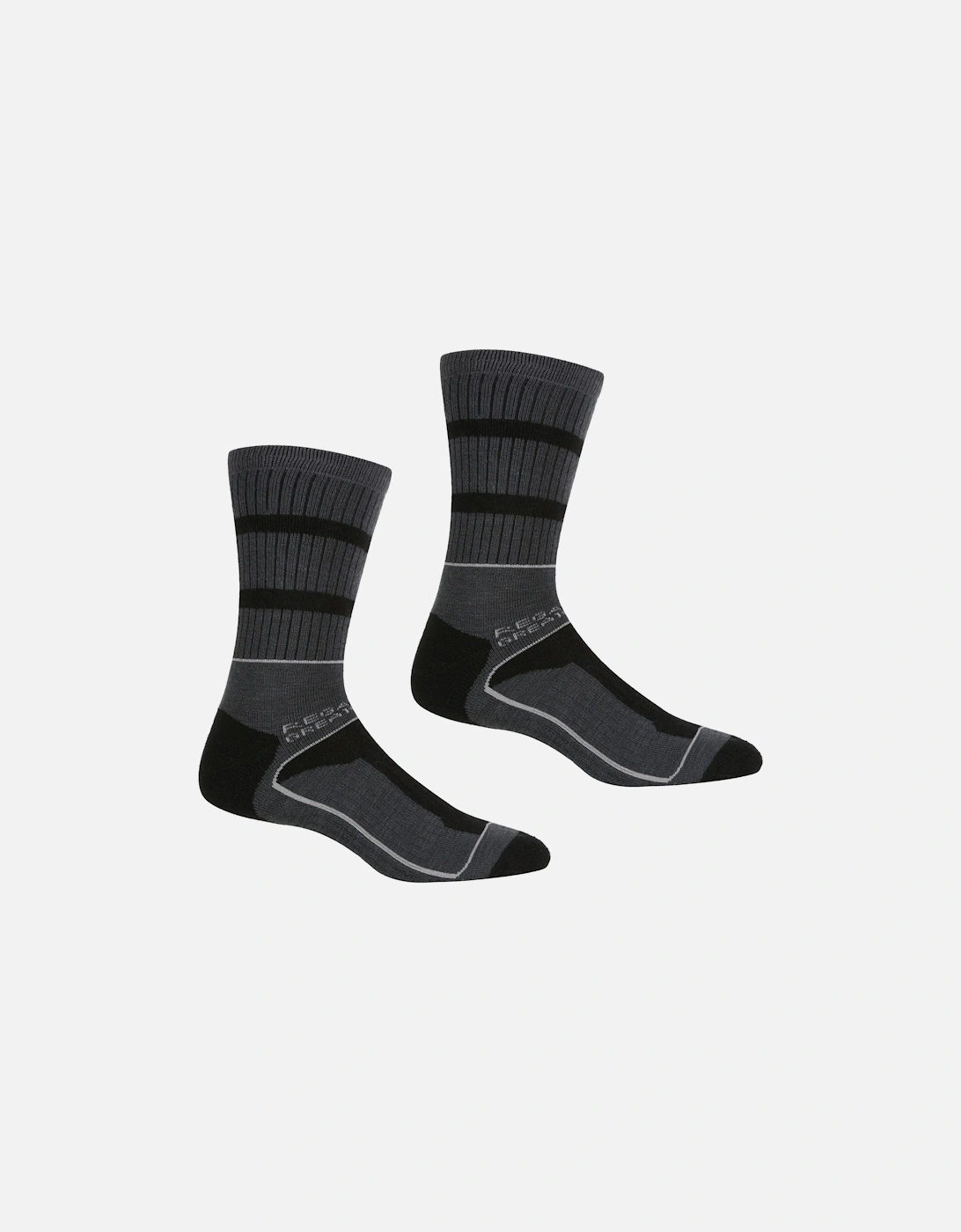 Mens Samaris 3 Season Two Pack Quickdrying Walking Socks - Black, 6 of 5