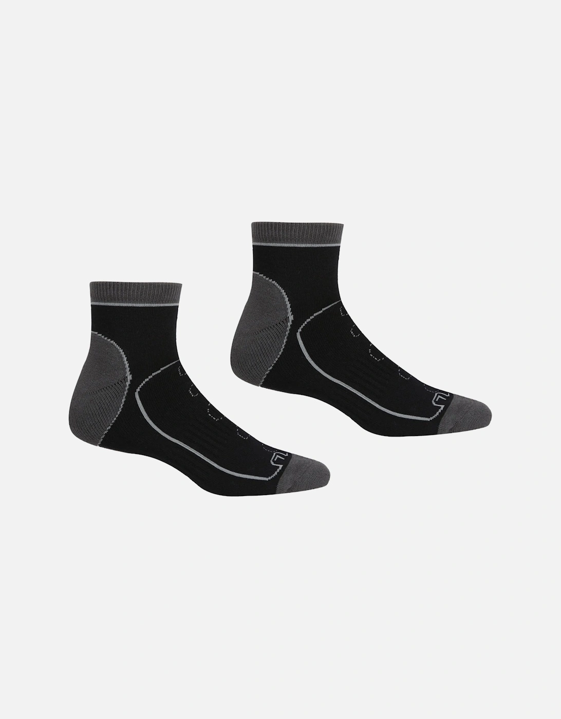 Mens Samaris Two Pack Quickdrying Walking Socks - Black, 5 of 4