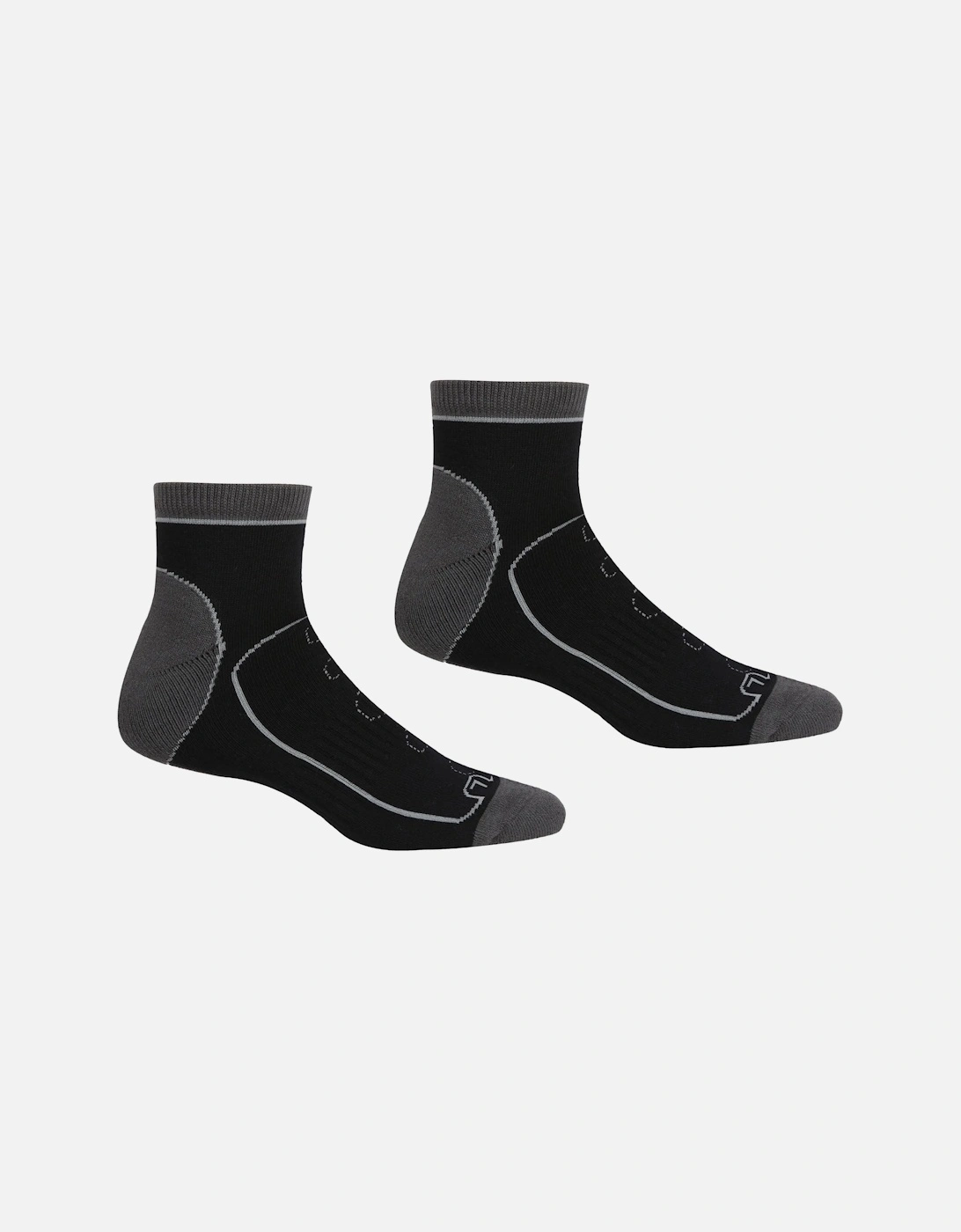 Mens Samaris Two Pack Quickdrying Walking Socks - Black, 2 of 1