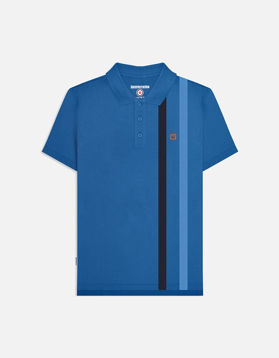 Mens Cut & Sew Short Sleeve Stripe Polo Shirt, 2 of 1