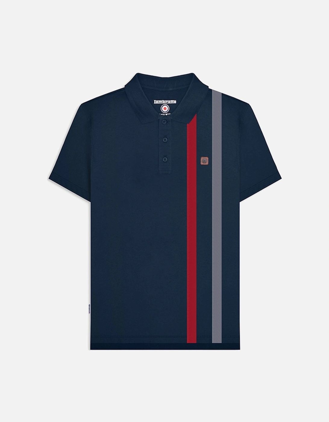 Mens Cut & Sew Short Sleeve Stripe Polo Shirt, 10 of 9