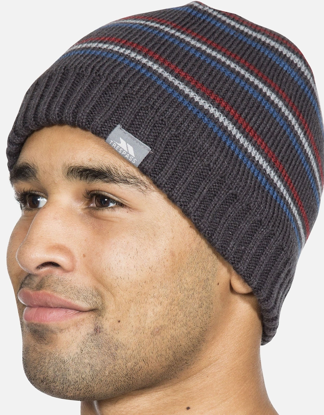 Adults Ray Fleece Lined Striped Beanie Hat, 16 of 15