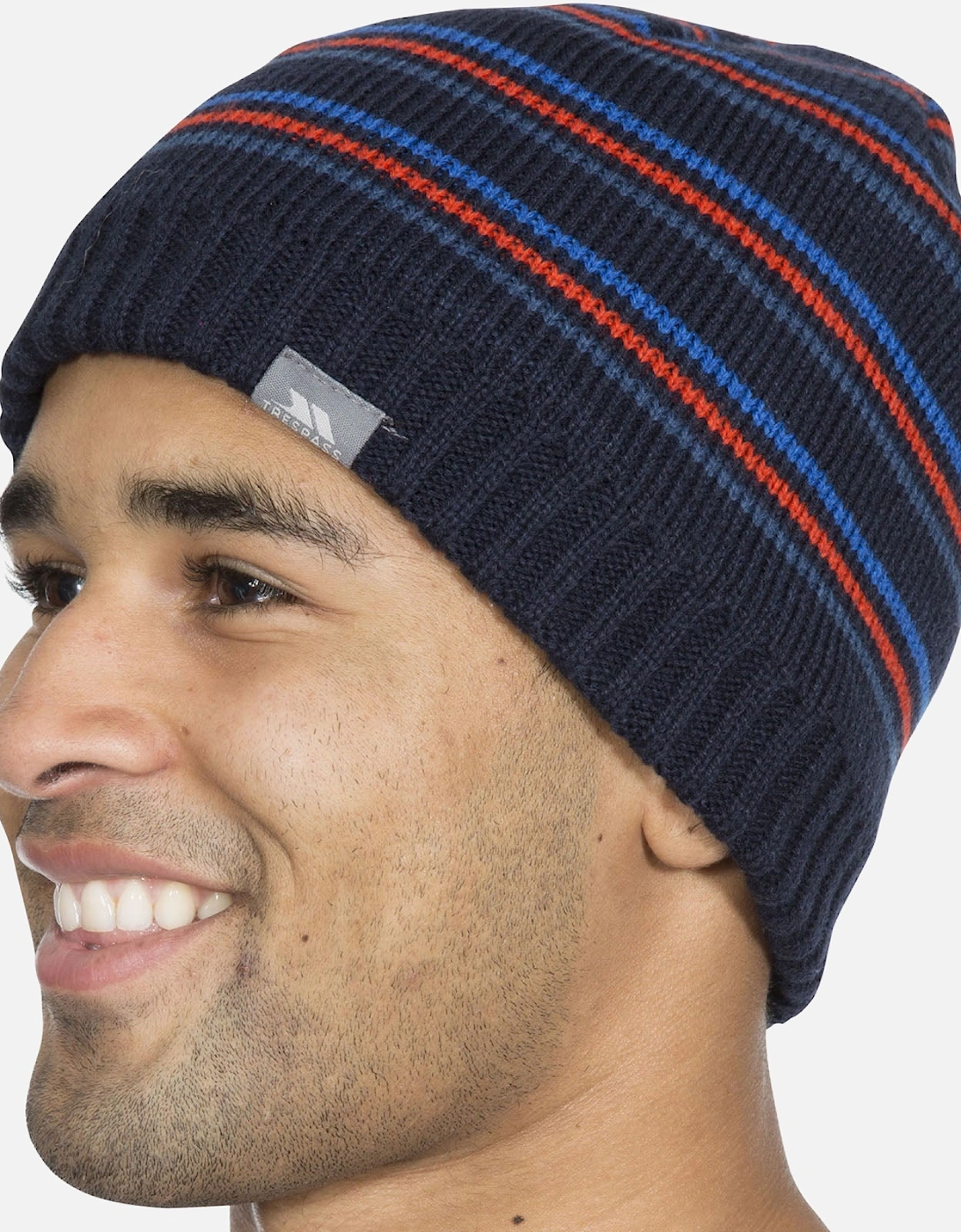 Adults Ray Fleece Lined Striped Beanie Hat, 12 of 11