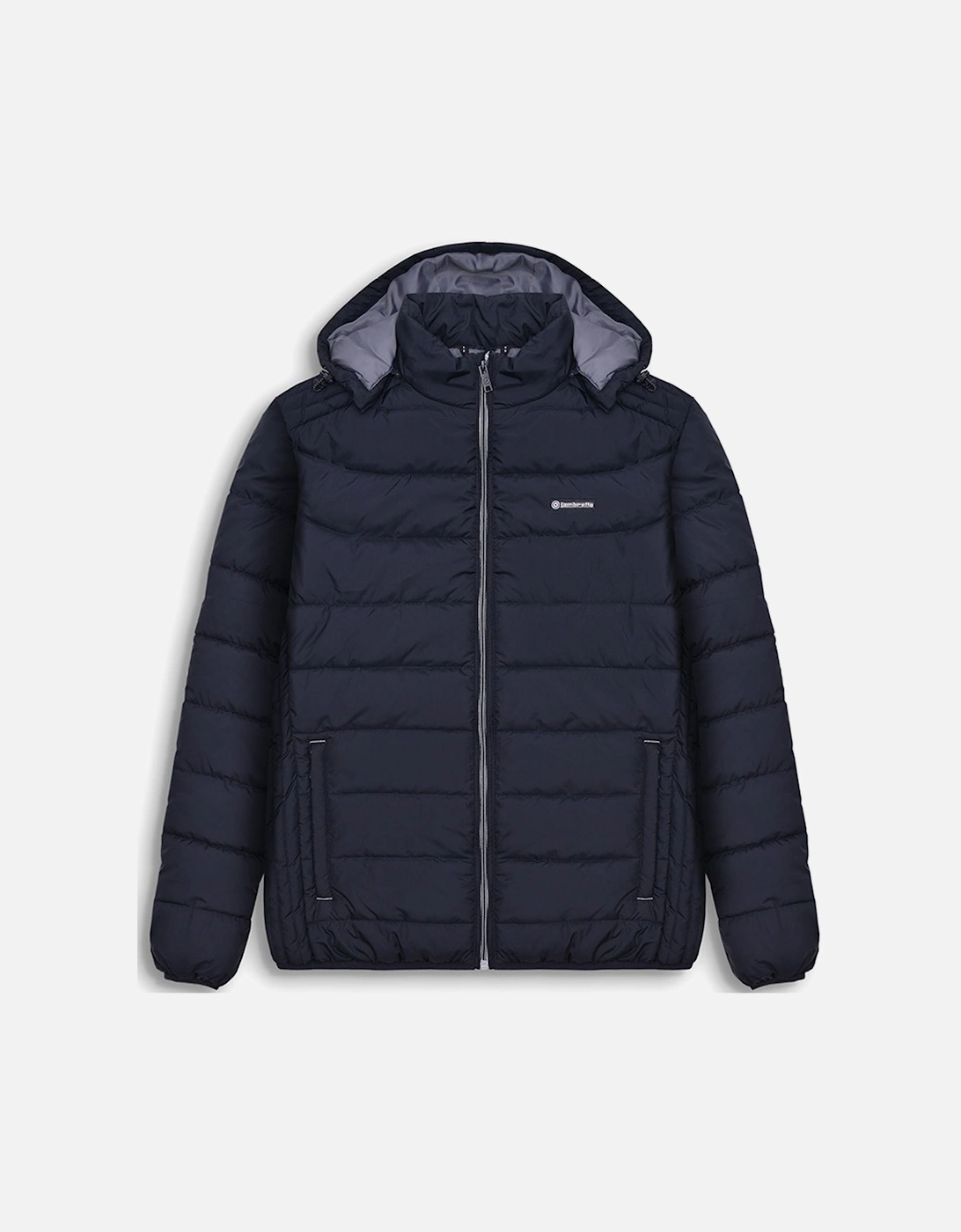 Mens Padded Hooded Padded Puffer Jacket - Navy, 2 of 1