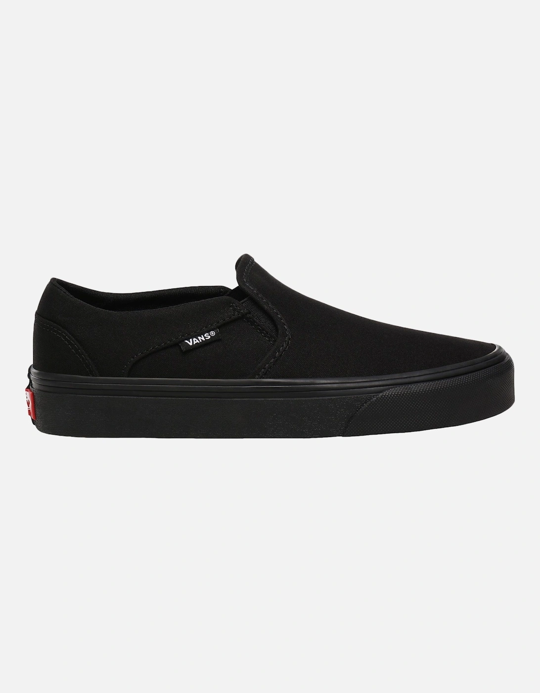 Womens Asher Slip On Canvas Trainers - Black, 5 of 4