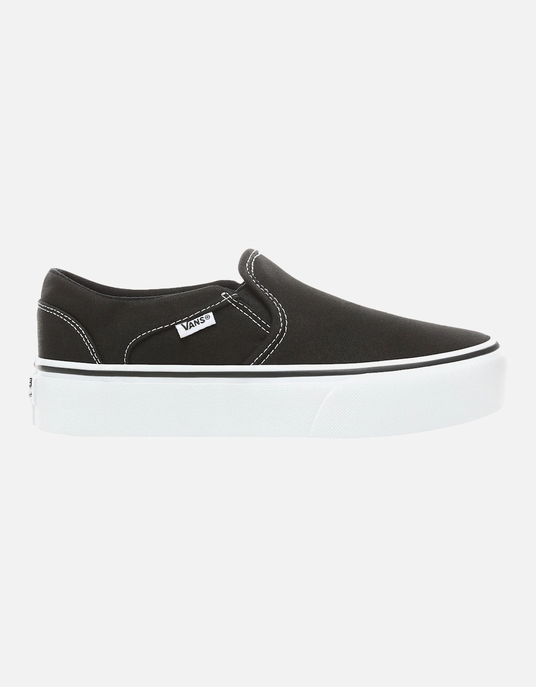 Womens Asher Slip On Platform Trainers - Black, 5 of 4