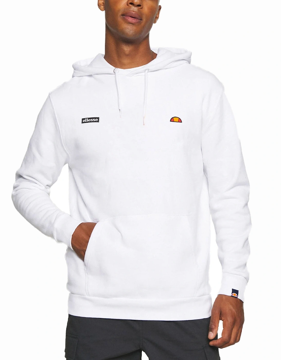 Mens Nocto Oh Hooded Pullover Hoodie - White, 2 of 1