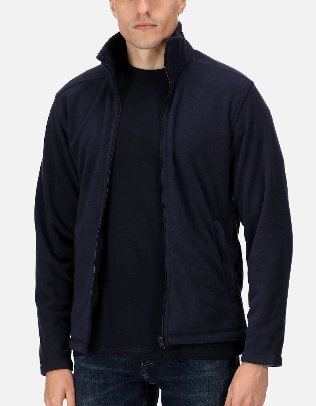 Professional Mens Micro Zip Full Zip Fleece Jacket, 10 of 9